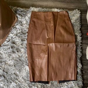 Express Leather Skirt
